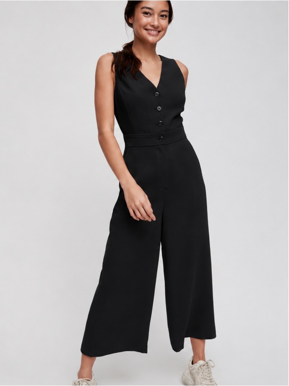 Aritzia Little Moon Black Sleeveless Jumpsuit
